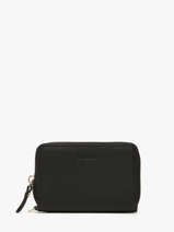 Coin Purse Leather Equestre Etrier Black equestre EEQT096M