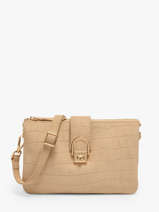 Sac Bandouli�re Equestre Croco Cuir Etrier Beige equestre croco EECQ0143